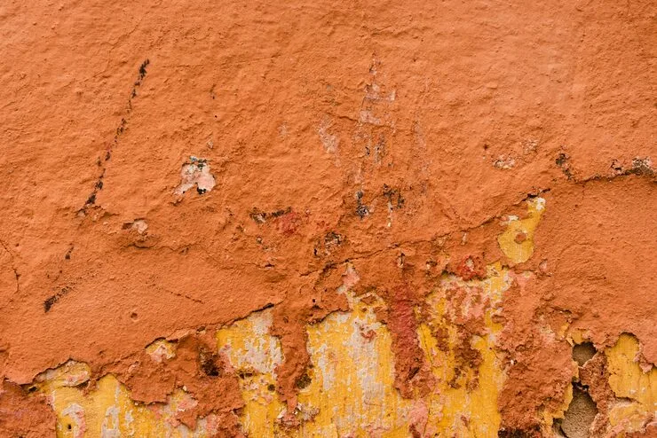 What is orange peel in paint showing rough textured wall surface after painting