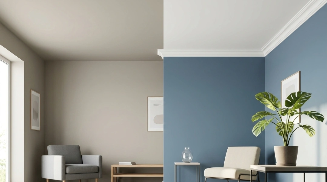 Modern room design showing ceiling and walls same color concept for “Should the Ceiling and Walls Be the Same Color